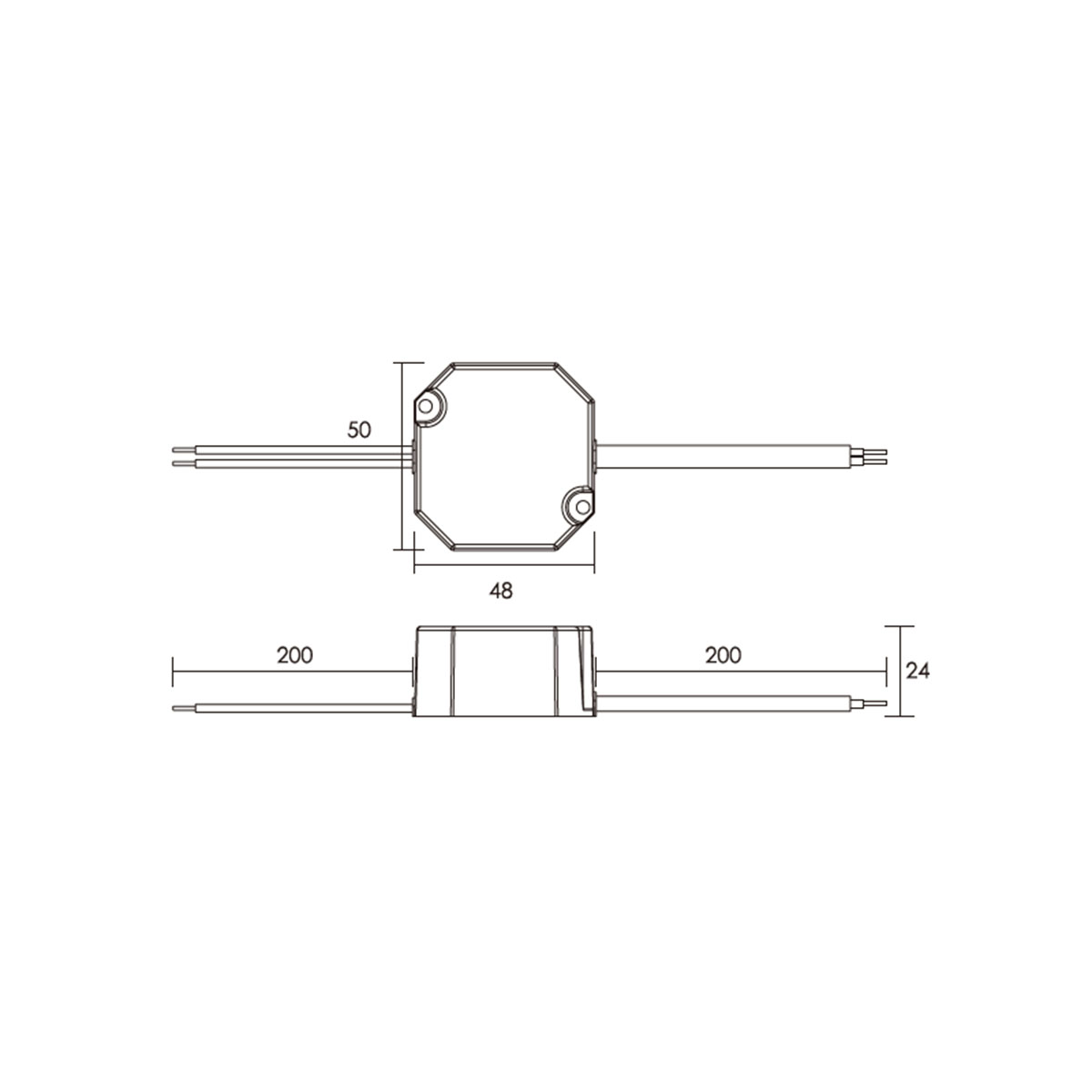 Mini LED-Trafo, 12W, 700mA, IP65, Phasenan-/ abschnitt