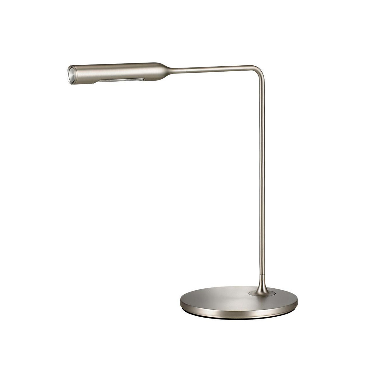 Flo Bedside Tischleuchte, H: 36 cm, Nickel gebürstet, Extra-Warmweiß 2700K