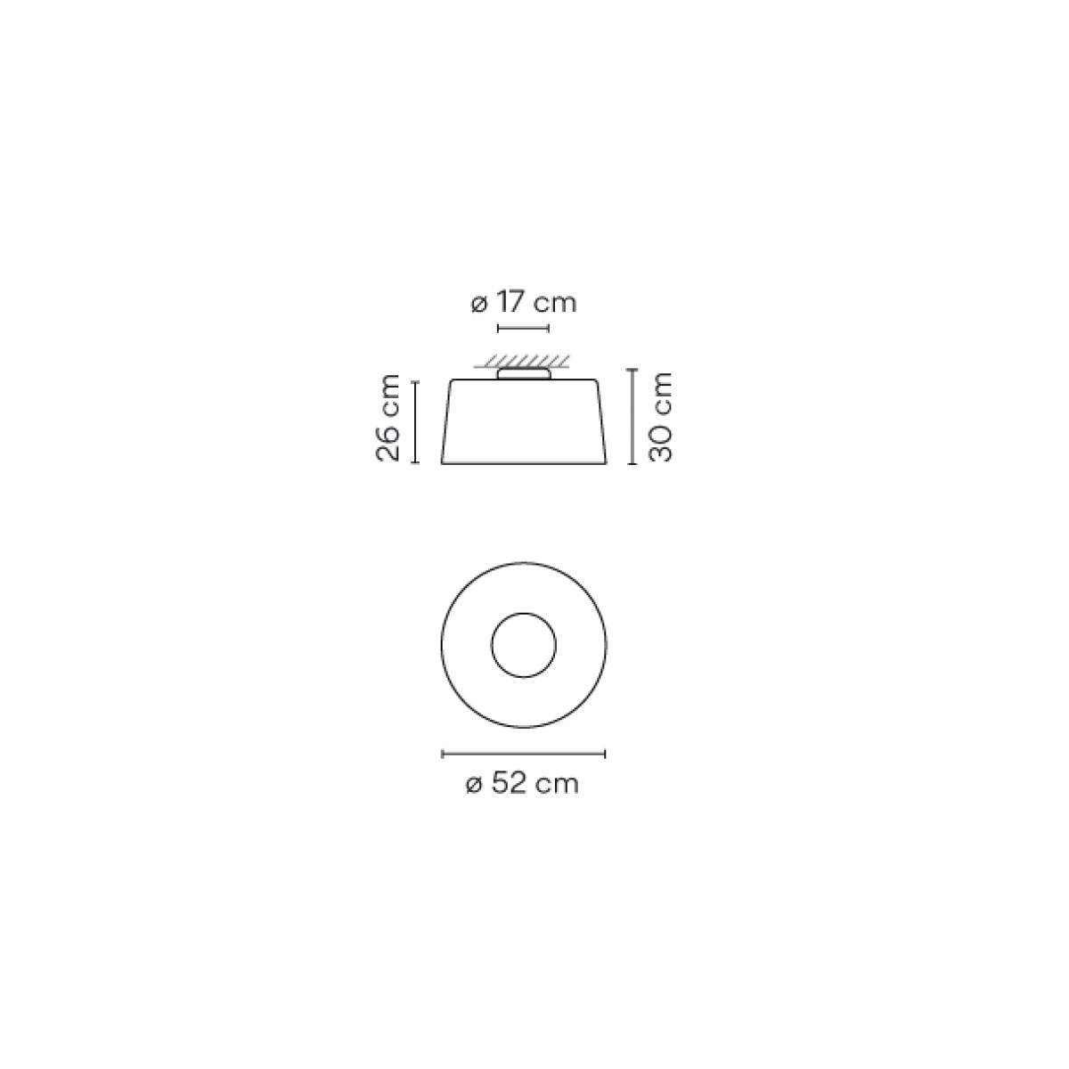 Tube 6110 Deckenleuchte, Weiß, Ø: 52 cm, Extra-Warmweiß 2700K