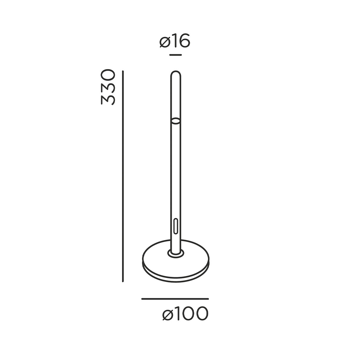 glim Mobile Akku Tischleuchte, Ø: 10 cm, H: 33 cm, Bright Bronze