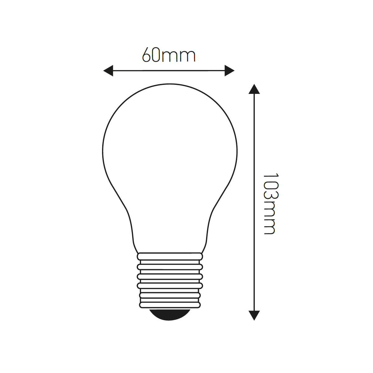 Standard CAP A60 bronze cap LED filament 6W E27 2700K 750lm dimmbar