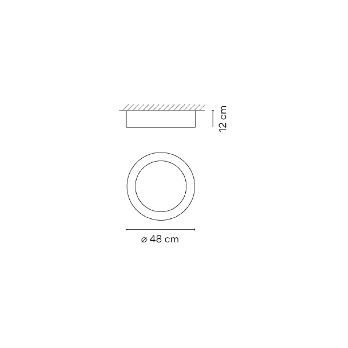 Duo 4870 Deckenleuchte, Ø: 47,5 cm Graphit, Casambi