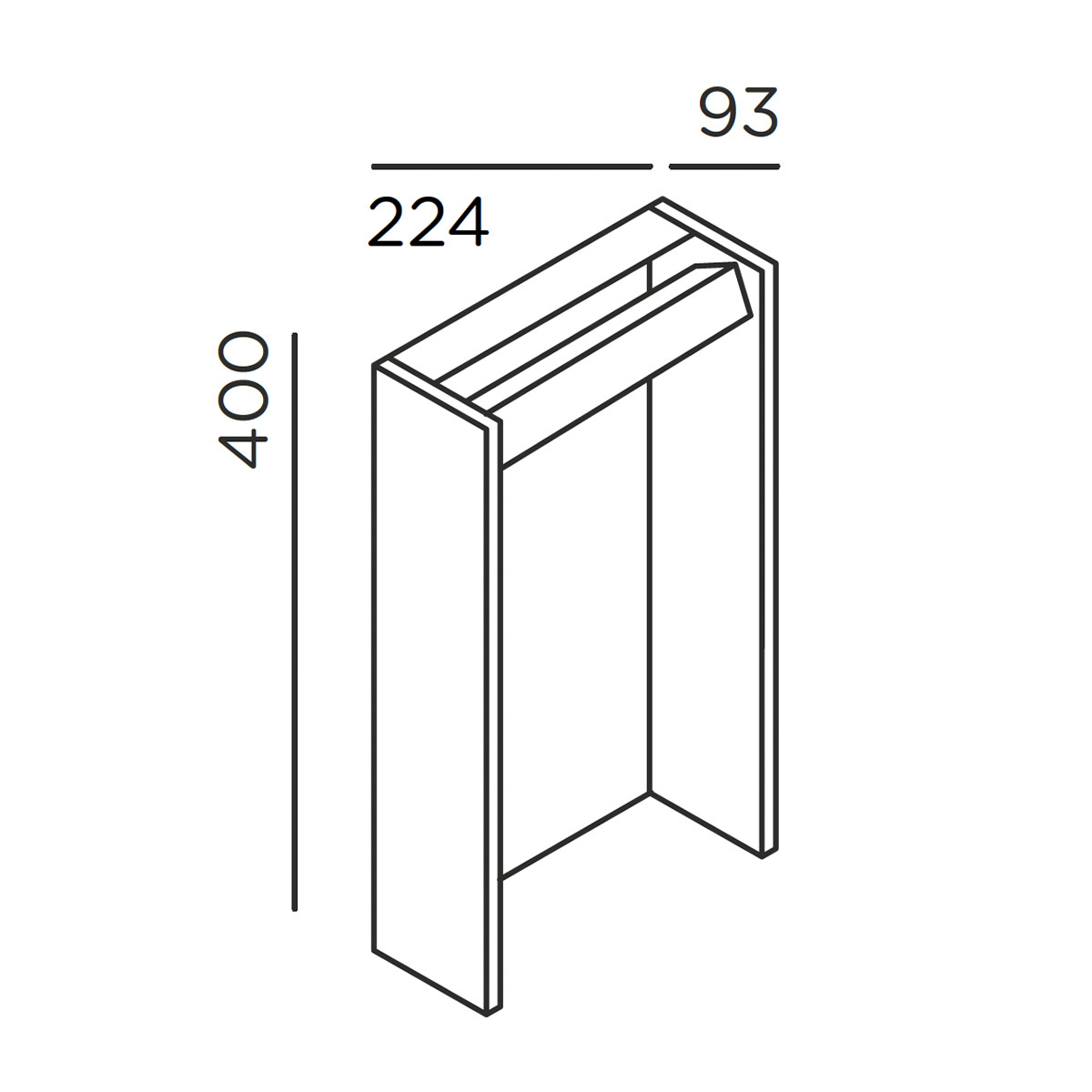 slat Pollerleuchte, Anthrazit H: 40 cm