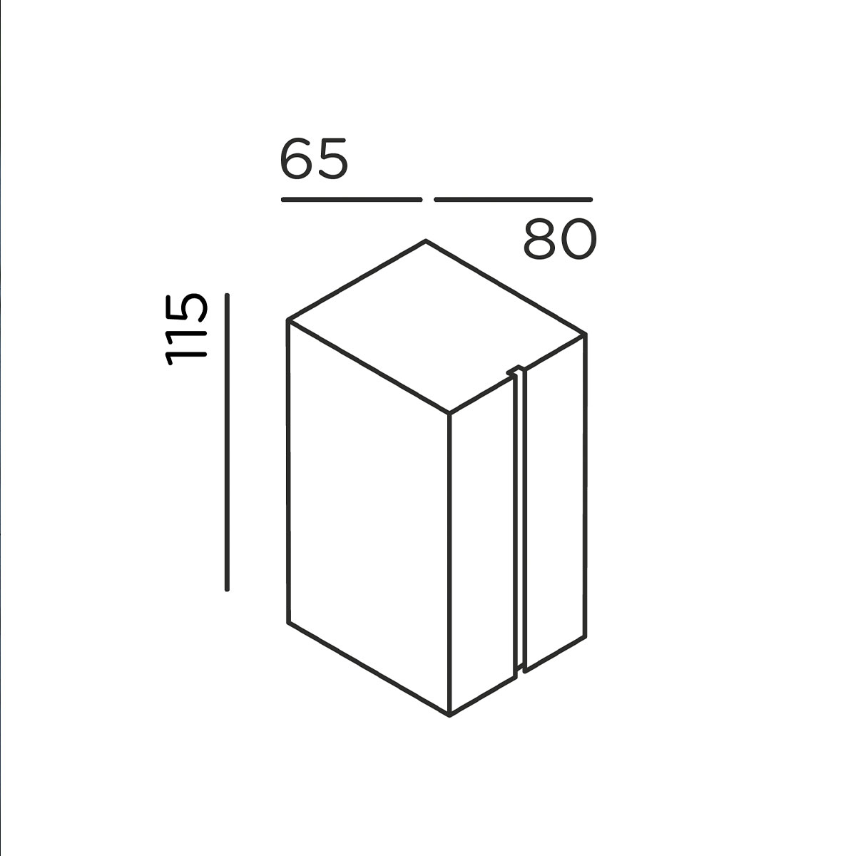 cut one Wandleuchte, H: 11,5 cm, B: 6,6, Space Grey