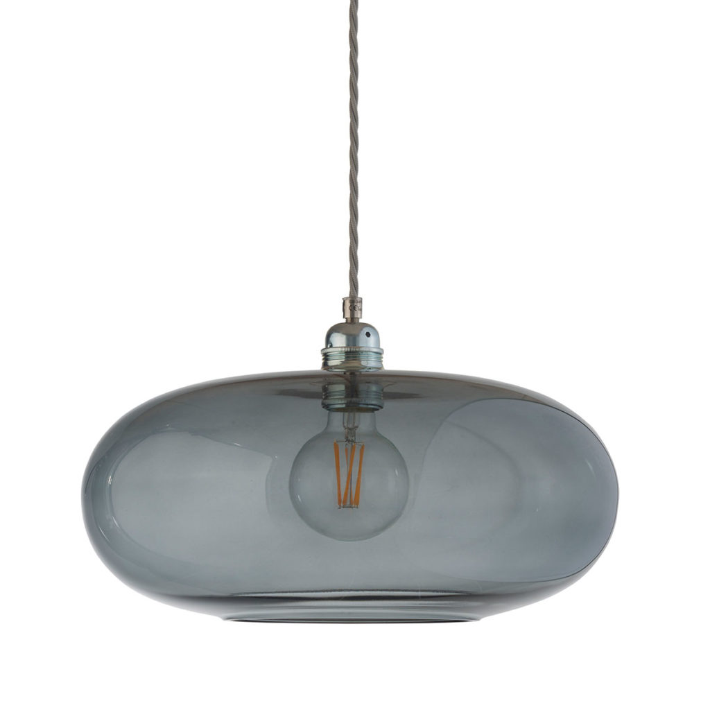 Horizon Pendelleuchte L Ø 36 cm, Smokey Grey, Silber