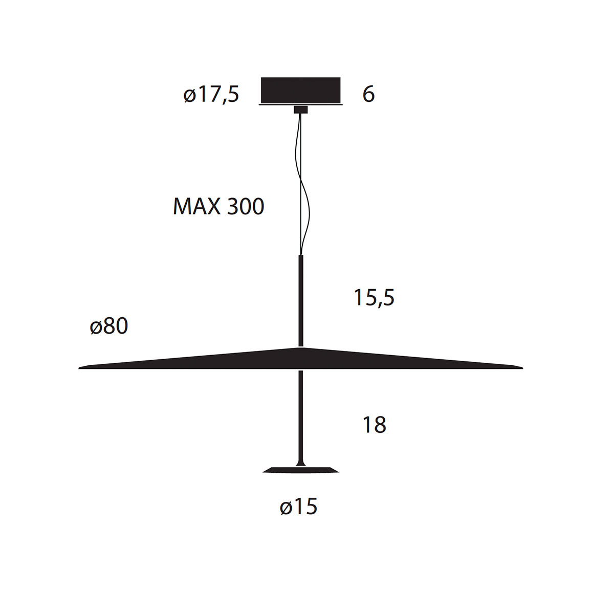 Dot 800 Pendelleuchte, Ø: 80 cm, Messing eloxiert, Warmweiß 3000K