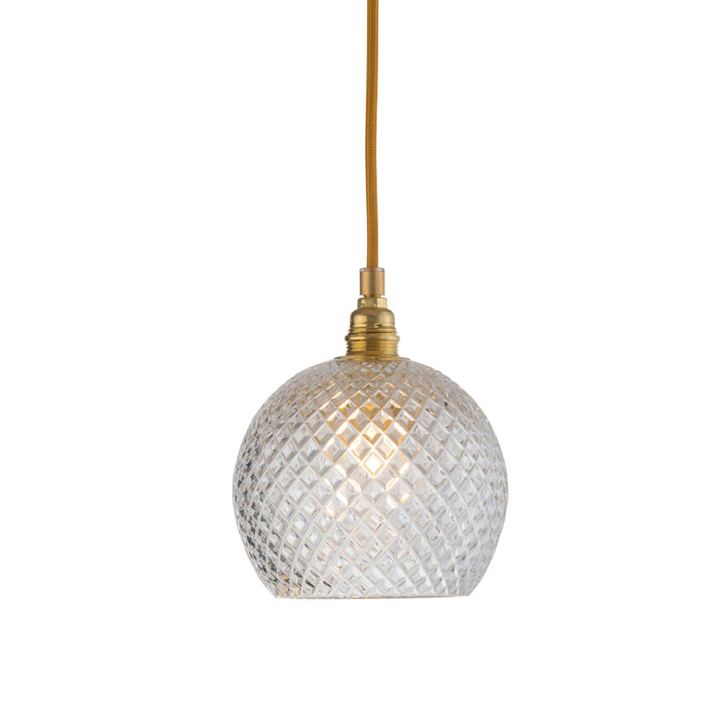 Rowan Pendelleuchte Crystal S Ø 15,5 cm, Gold, Small Check