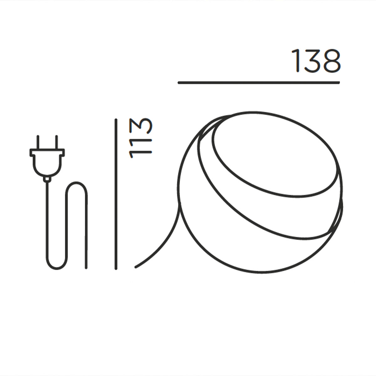 shot Bodenleuchte, Schuko Stecker, Anthrazit, 15W