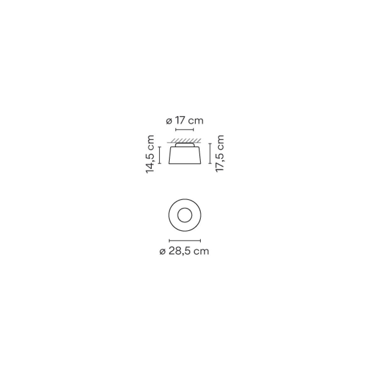 Tube 6100 Deckenleuchte, Weiß, Ø: 28,5 cm, Extra-Warmweiß 2700K