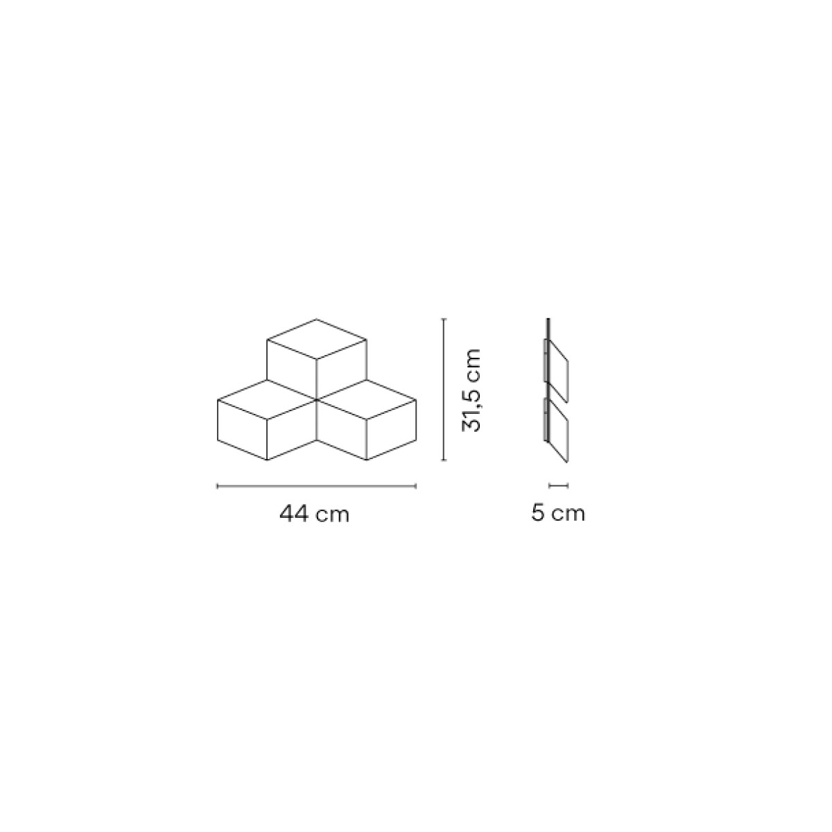 Fold 4202 Wandleuchte 3-flammig, Grün